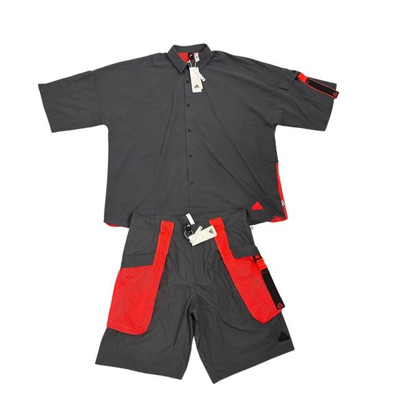 adidas Other - Adidas City Escape Grey Orange Athletic Two Piece Outfit Size Men's Large NWT